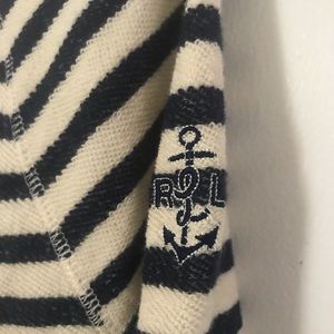 Ralph Lauren White and Blue Striped Top